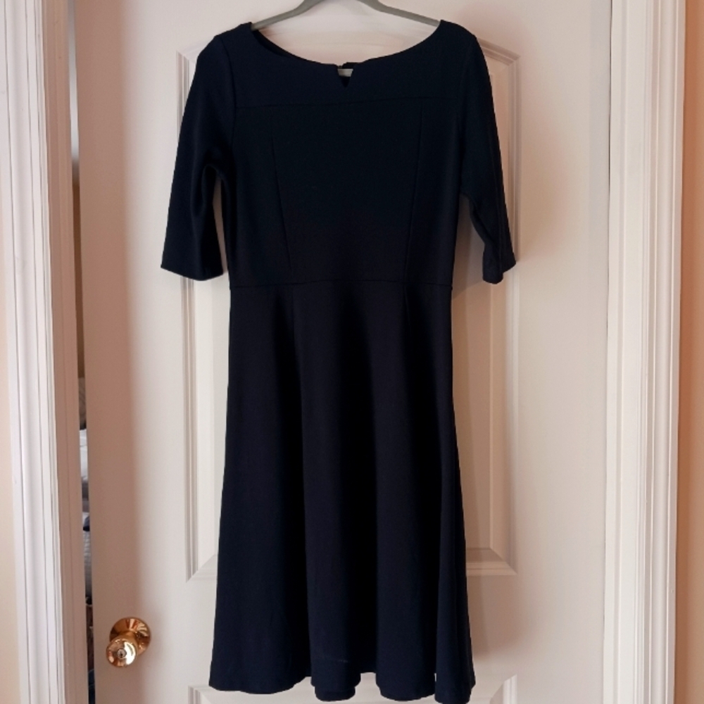 *Classy Black Fit And Flare Viscose Tea Dress - Picture 12 of 12